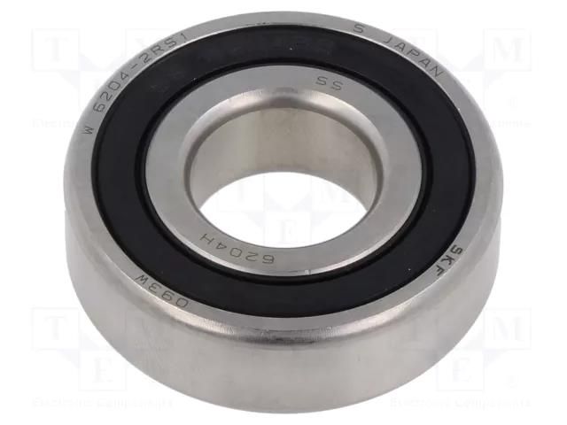 Bearing: single row deep groove ball; Øint: 20mm; Øout: 47mm SKF SKFW6204-2RS1