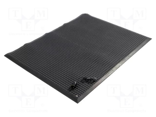 Mat: floor; ESD; black; L: 1.2m; W: 0.9m; Thk: 14mm; polyurethane COBA EUROPE COBA-SE010003ESDP