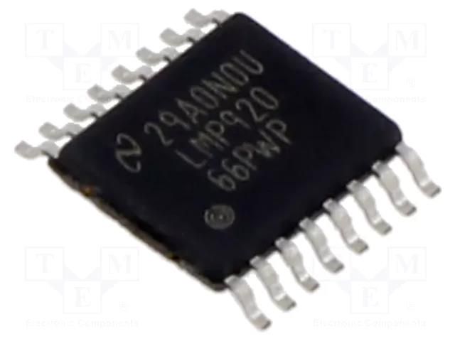 IC: D/A converter; 12bit; Ch: 2; HTSSOP16; -40÷125°C; Max DNL: ±1LSB TEXAS INSTRUMENTS LMP92066PWP