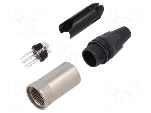 Connector: XLR; plug; male; XX; 7.5A; PIN: 6; straight; for cable NEUTRIK NTR-NC6MXX