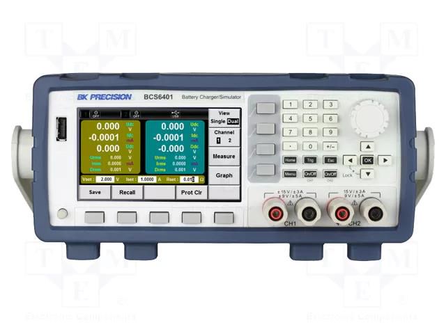 Tester: batteries and rechargeable batteries; VDC: -20÷20V; Ch: 2 B&K PRECISION BCS6401
