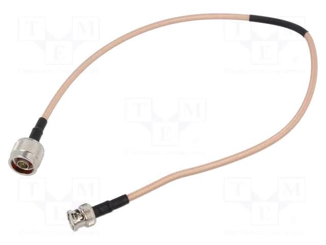 Test lead; BNC plug,plug type N male; Len: 0.6m; brown-beige CAL TEST CT4444-60