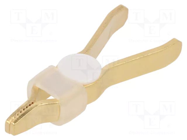 Kelvin crocodile clip; 10A; Grip capac: max.12.7mm; gold-plated CAL TEST CTM-78K
