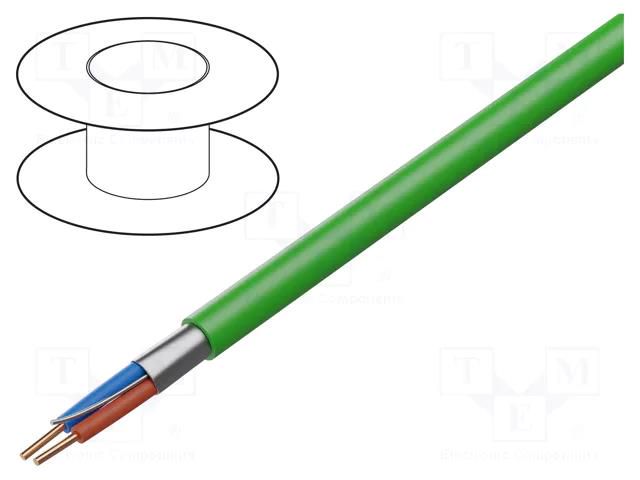 Wire; 1x2x0.8mm2; EiB/KNX; wire; Cu; PVC; green; 500m; Øcable: 5.5mm BELDEN YE00819.00500