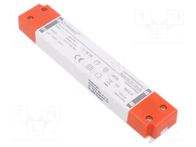 Power supply: switching; LED; 18W; 12VDC; 1.5A; 220÷240VAC; IP20 YINGJIAO YSL15T-15-12