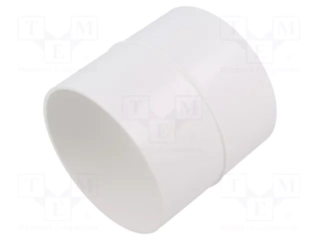Round duct connector; ABS; white; Ø100mm DOSPEL S.A. 007-0221