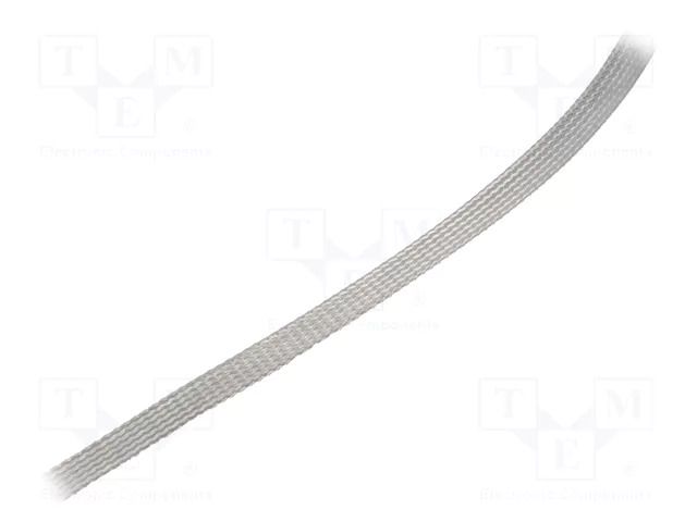 Braids; tape; Thk: 0.76mm; W: 9.53mm; 46A; 12AWG; 30.5m; 100ft ALPHA WIRE 1232-SV005