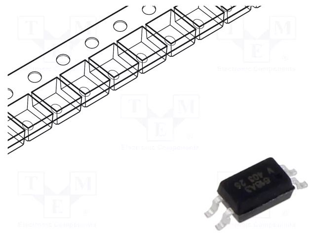 Optocoupler; SMD; Ch: 1; OUT: transistor; Uinsul: 3.75kV; Uce: 80V VISHAY VOS618A-3T