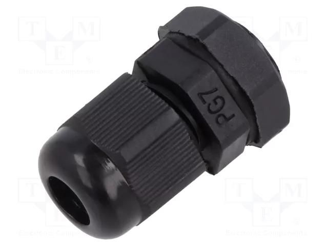 Cable gland; PG7; IP68; polyamide; black PAWBOL PW-D.3070C