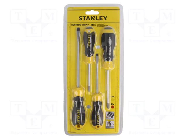 Kit: screwdrivers; Phillips,slot; 4pcs. STANLEY STL-STHT16169-0