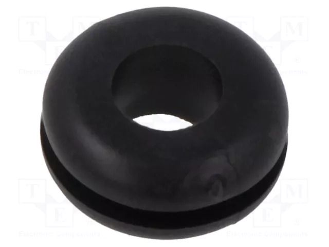 Grommet; Ømount.hole: 9.5mm; Øhole: 6.4mm; black; 0÷80°C; PVC ESSENTRA ESS-10072592