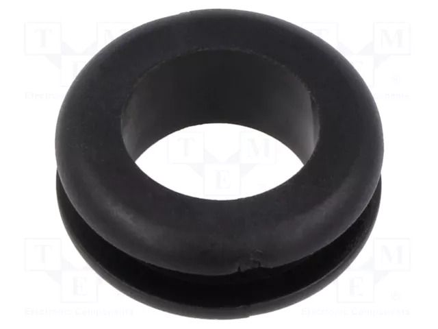 Grommet; Ømount.hole: 22mm; Øhole: 16mm; black; 0÷80°C; PVC ESSENTRA ESS-10284377