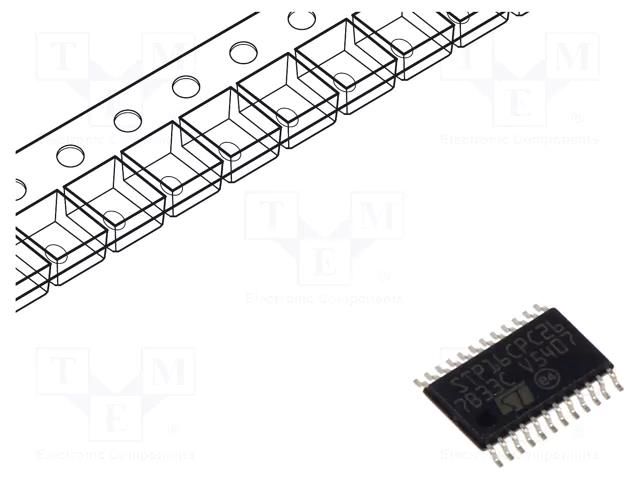 IC: driver; LED driver; TSSOP24; 5÷90mA; 1.3÷20V; Ch: 16; Uin: 3÷5.5V STMicroelectronics STP16CPC26XTR