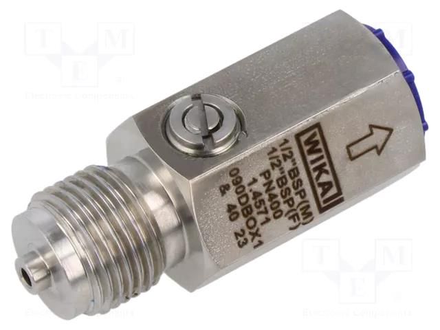 Accessories: snubber adjustable; G 1/2"; steel CrNi 1.4571 WIKA 910.12-9091262