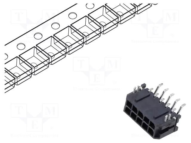 Connector: wire-board; socket; male; PIN: 10; Micro-Fit 3.0; 3mm MOLEX MX-43045-1006