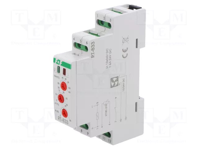Module: regulator; temperature; for DIN rail mounting; OUT: 1 F&F RT-833