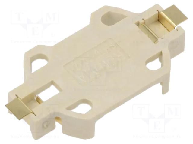 Socket; 2032,BR2032,CR2032; Batt.no: 1; horizontal,SMD; LCP; tape RENATA SMTU2032-GTR