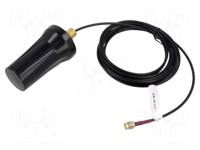 Antenna; black; SMA; 50W; 600÷2700MHz; 50Ω; 3m; 7dBi; -40÷85°C; RG174 QOLTEC QOLTEC-57042