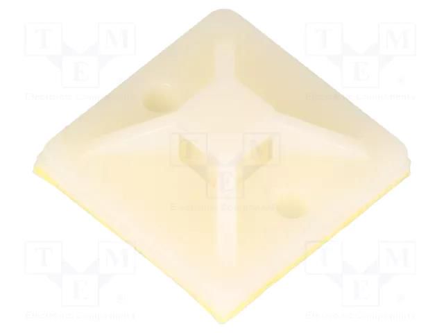 Holder; self-adhesive; polyamide; UL94V-2; natural; L: 19mm Goobay GOOBAY-17104