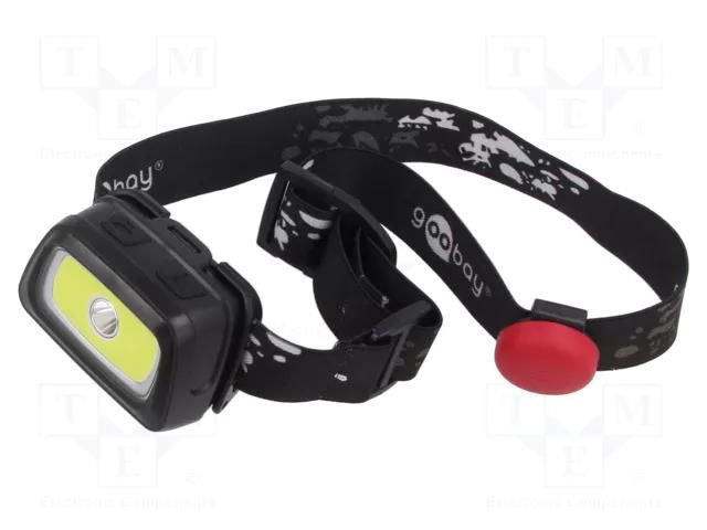 Torch: LED headtorch; 3h; 240lm; IPX4; High Bright 240 Goobay GOOBAY-58391