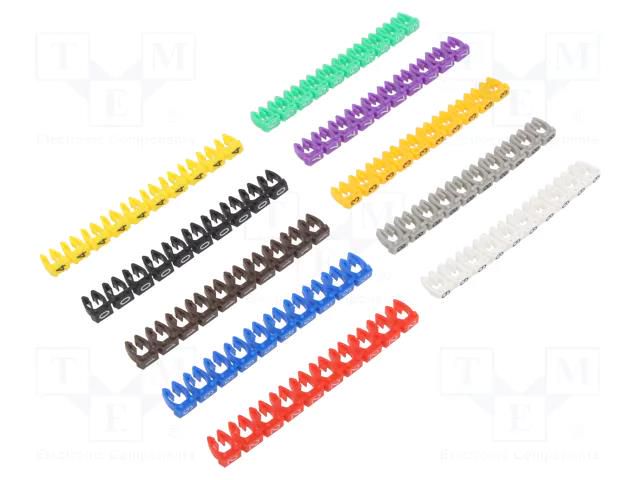 Markers; Marking: 0; 1; 2; 3; 4; 5; 6; 7; 8; 9; 2.8÷4.6mm; PVC Goobay GOOBAY-72513