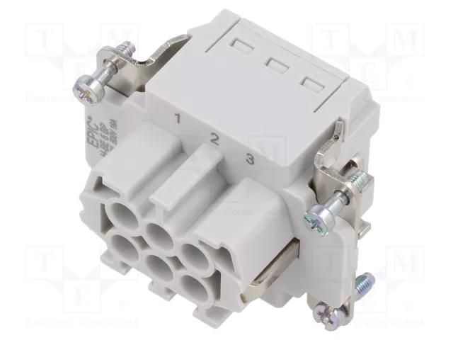 Connector: HDC; contact insert; female; EPIC H-BE; PIN: 6; 16A; 500V LAPP 44423201