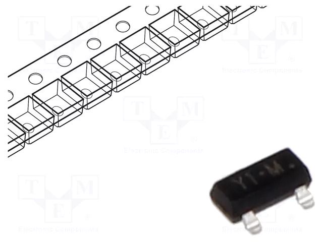 Transistor: NPN; bipolar; 25V; 1.5A; 0.3W; SOT23 YANGJIE TECHNOLOGY SS8050-M-YAN