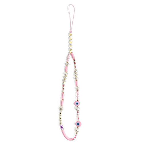 Guess pendant GUSTSHPP Phone Strap pink/pink Beads Shell, Guess 3666339048297 3666339048297