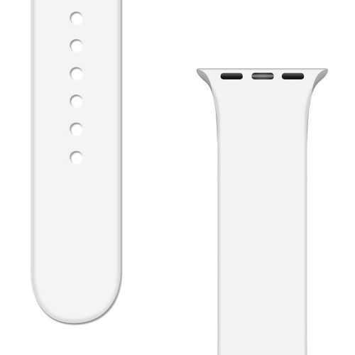 Silicone Strap APS for Apple Watch 42/44/45mm Strap Watch Bracelet - White, Hurtel 5907769346132 5907769346132
