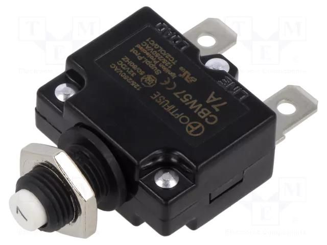 Fuse: thermal; 7A; Imax: 1kA; 125V,250V; 32VDC,50VDC OPTIFUSE CBW57-ES-7A-5H