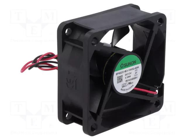 Fan: DC; axial; 12VDC; 60x60x25mm; ball SUNON EF60251B3-A99