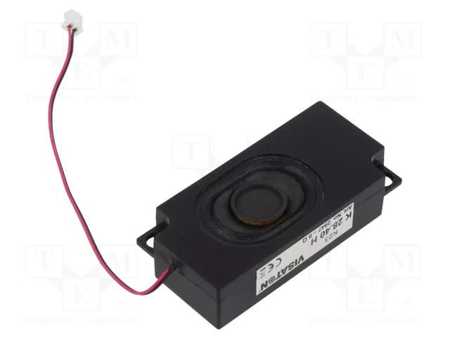 Loudspeaker; 2W; 8Ω; 69.5x33x16mm; 390Hz÷20kHz; Sound level: 79dB VISATON VS-K28.40H-8