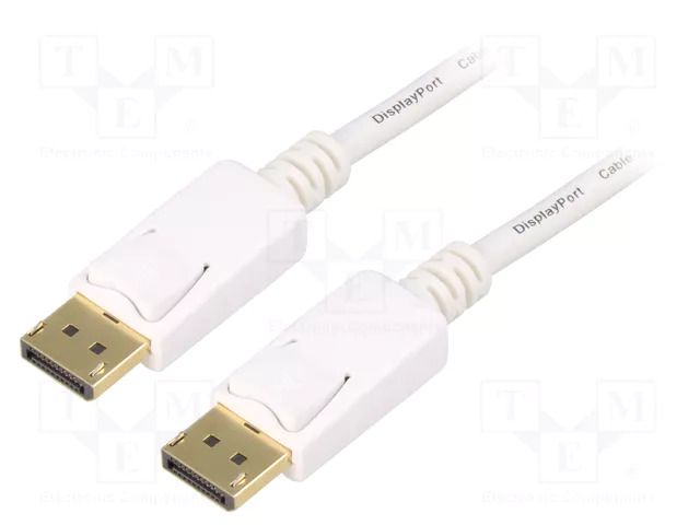 Cable; DisplayPort plug,both sides; DisplayPort 1.2; 1.8m; white GEMBIRD CC-DP2-6-W