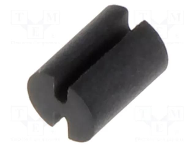 Spacer sleeve; LED; Øout: 3.7mm; ØLED: 3mm; L: 5mm; black; UL94V-0 BIVAR ELM4-5MM