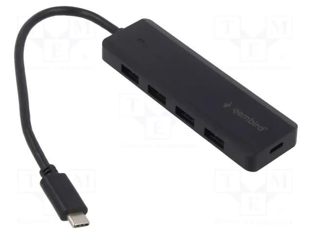 Hub USB; USB A socket x4,USB C socket,USB C plug; USB 3.1 GEMBIRD UHB-CM-U3P4P-01