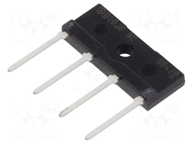 Bridge rectifier: single-phase; Urmax: 800V; If: 10A; Ifsm: 300A SHINDENGEN D10JBB80V-7000