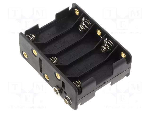 Holder; AA,R6; Batt.no: 10; 6F22 type; black Goobay GOOBAY-11469