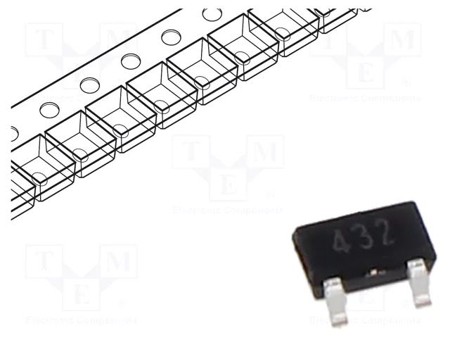 IC: voltage reference source; 1.24V; ±0.5%; SOT23-3; reel,tape TAEJIN TECHNOLOGY / HTC Korea TL432CSF-TT