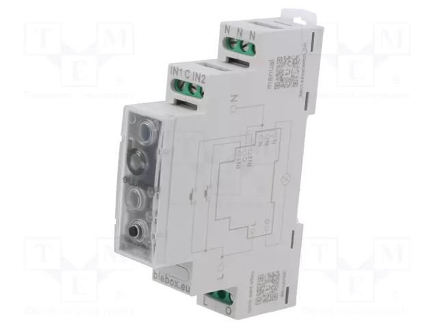 Wireless cutout power switch; for DIN rail mounting; 230VAC BLEBOX SWITCHBOX-DIN