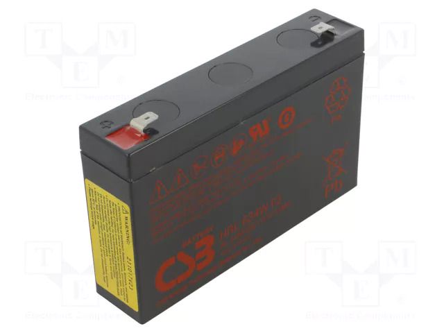 Re-battery: acid-lead; 6V; 9Ah; AGM; maintenance-free; 34W CSB BATTERY ACCU-HRL634WF2