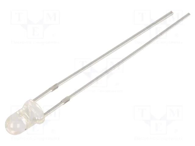 LED; UV; 30°; 10mA; 225mW; 390÷400nm; 10÷15VDC; THT; Front: convex OPTOSUPPLY OSV4DL3131A-12V
