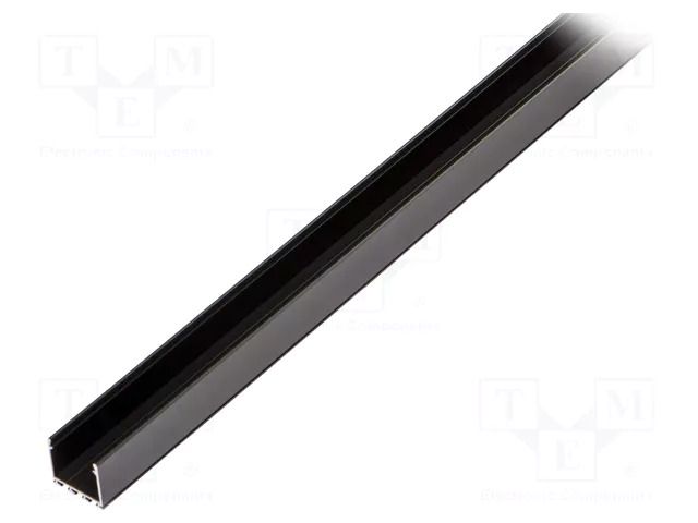 Profiles for LED modules; black; 1m; LIPOD; aluminium; anodized KLUŚ K-A05554A07-1M