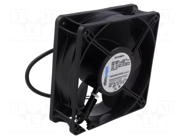 Fan: AC; axial; 120x120x38mm; 172m3/h; ball; 3300rpm EBM-PAPST AXIACI120-00075