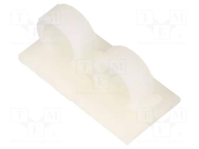 Self-adhesive cable holder; ØBundle : 18mm; polyamide; natural HELLERMANNTYTON RA18-PA66-NA