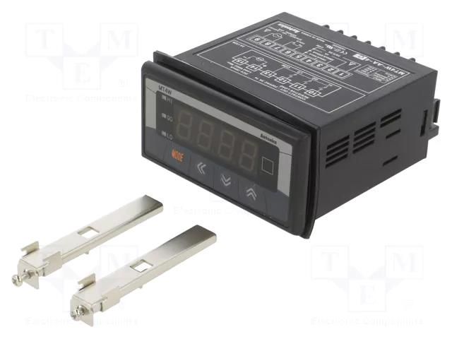 Meter; AC current; 100÷240VAC; on panel; MT4W; Display: LED; 14.2mm AUTONICS MT4W-AA-40