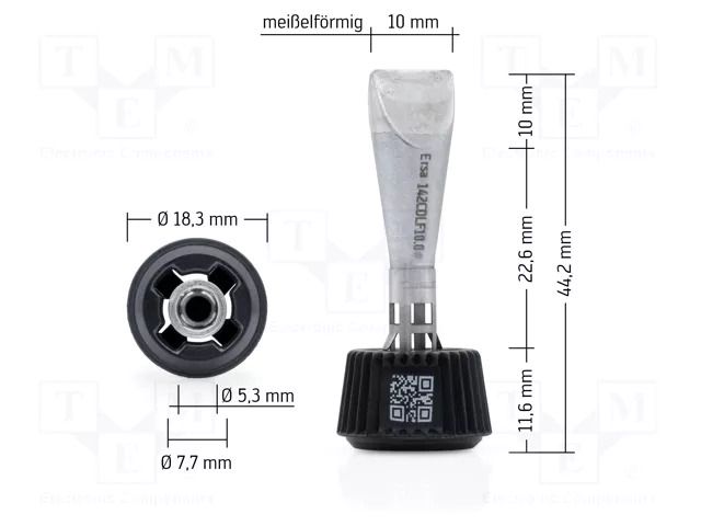 Tip; chisel; 10mm; longlife; for soldering station ERSA ERSA-0142CDLF100