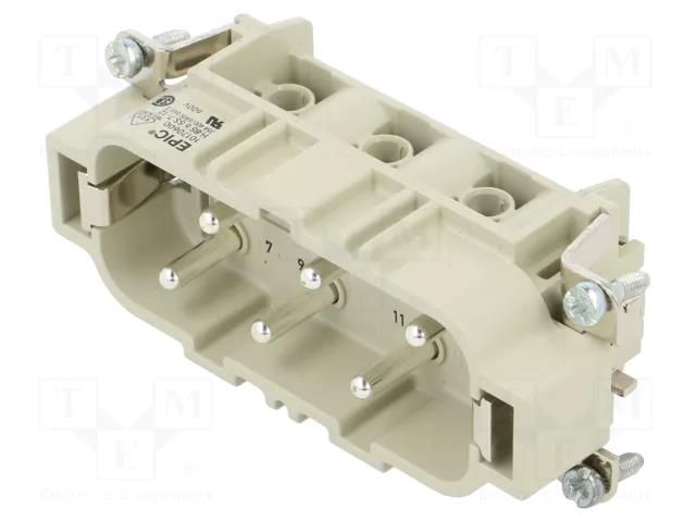 Connector: HDC; contact insert; male; EPIC H-BS; PIN: 6; 35A; 500V LAPP 10170600