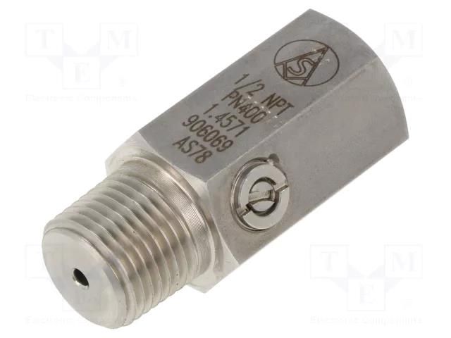 Accessories: snubber adjustable; NPT 1/2"; steel CrNi 1.4571 WIKA 910.12-0704547