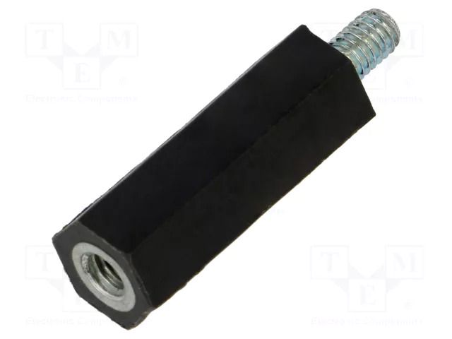 Insulating sleeve; Int.thread: M4; L: 25mm; UL94V-0; polyester BM GROUP BMQSCP025M4