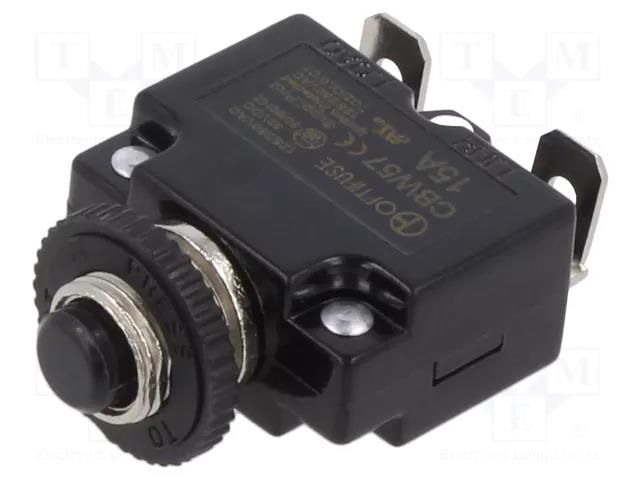 Fuse: thermal; 15A; Imax: 1kA; 125V,250V; 32VDC,50VDC OPTIFUSE CBW57-HB-15A-P